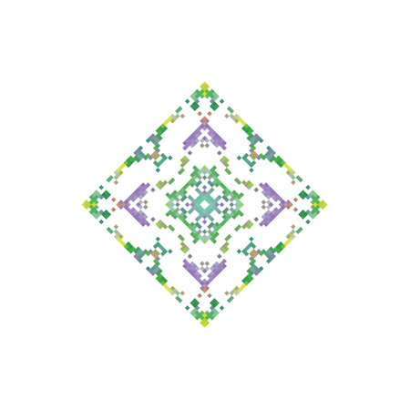 Colorful mosaic pattern. Vector illustration. Isolated on white background.のイラスト素材