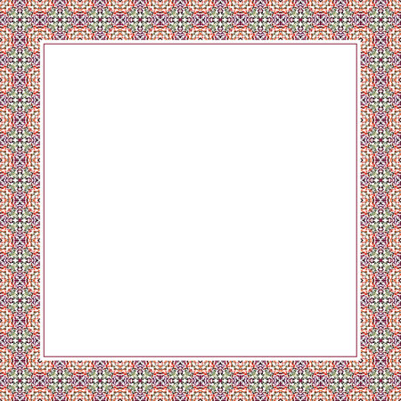 Tribal vintage border frame design. Decorative vector illustration.のイラスト素材