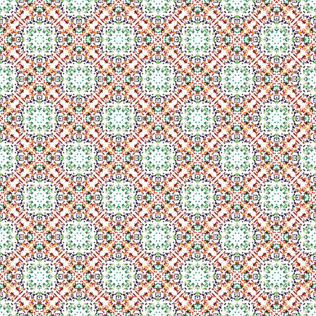 Seamless pattern with abstract geometric ornament. Vector Illustration.