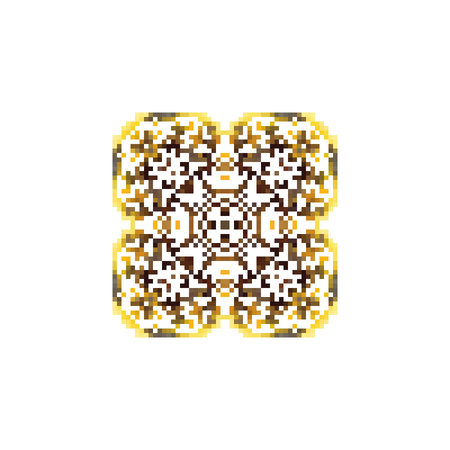 Qr code pixel icon. Vector illustration on white background. Eps 10