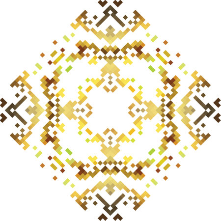 Ethnic pattern in the form of a mandala. Geometric background.のイラスト素材
