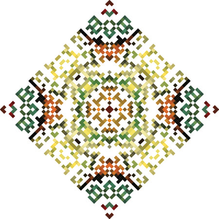 Ethnic vector ornament. Tribal pattern. Geometric background. Tribal motif.のイラスト素材