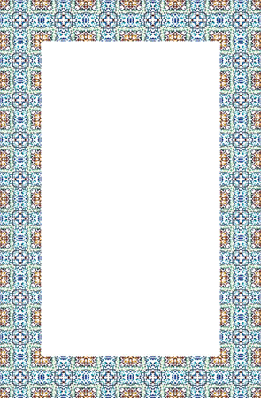 White frame background with decorated design borders. Vector template frame design.のイラスト素材