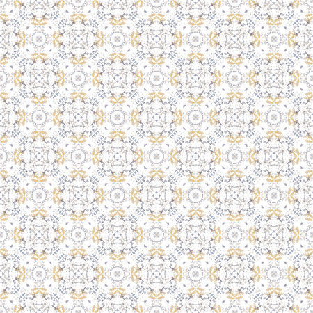 Seamless abstract background with repeating elements. White and gold pattern.のイラスト素材