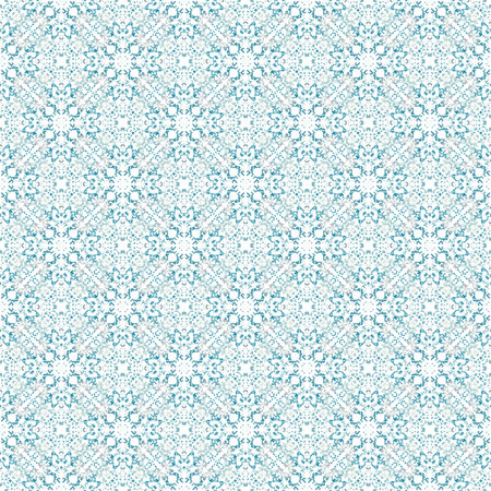Seamless texture with 3D rendering abstract fractal blue pattern on a white background for fabric designのイラスト素材