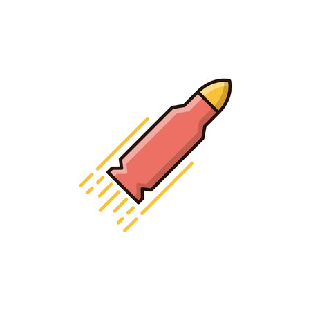 Cartoon bullet icon. Flat illustration of cartoon bullet icon for web designのイラスト素材