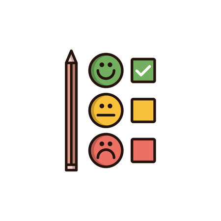 Pencil with smiley face icon on white background. Vector illustration.のイラスト素材