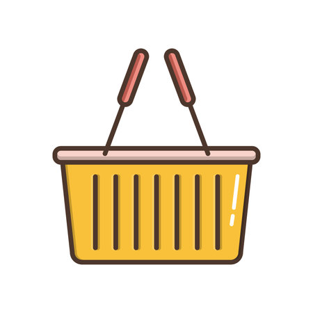 shopping basket commerce icon. Isolated and flat illustration. Vector graphicのイラスト素材