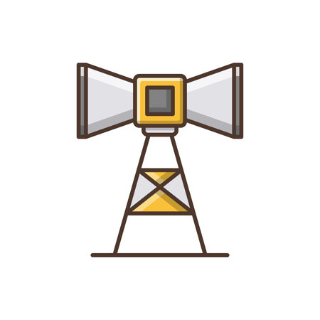 Lighthouse icon in flat style. Vector illustration on white background.のイラスト素材
