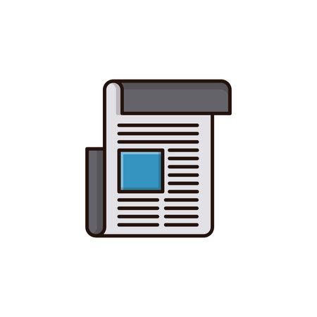Newspaper icon. Flat illustration of newspaper icon for web designのイラスト素材