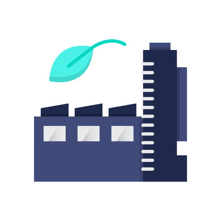 Factory icon vector isolated on white background for your web and mobile app design, Factory logo conceptのイラスト素材