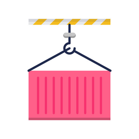 Cargo container icon. Flat illustration of cargo container icon for web designのイラスト素材