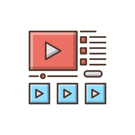 Video player, video player, media player, media player vector iconのイラスト素材