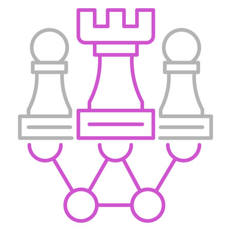 Chess flat icon. Chess vector illustration isolated on white. Chess gradient style design, designed for web and app. Eps 10.のイラスト素材