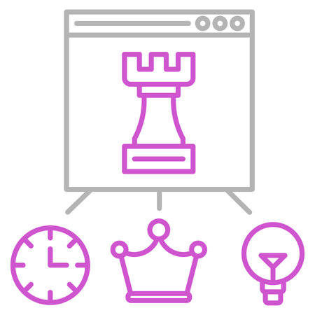 Vector illustration, flat design. Chess game on a whiteboard.のイラスト素材