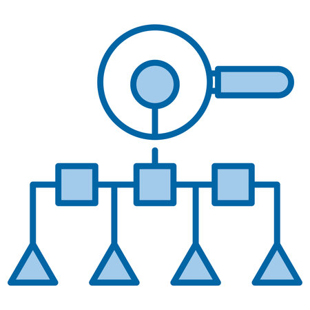Data analysis flat icon. Vector blue pictogram on white background. Isolated illustration.のイラスト素材