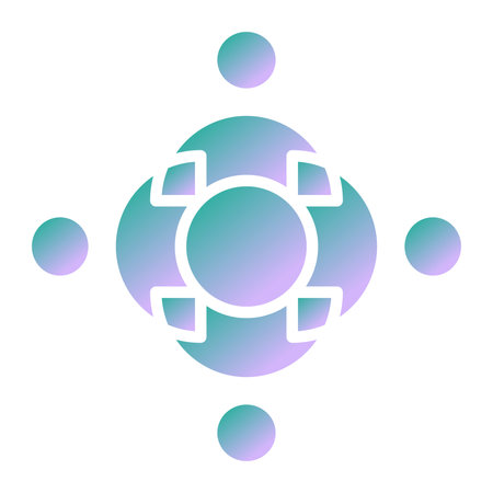 colorful abstract circle icon on white background vector illustration gradient style designのイラスト素材