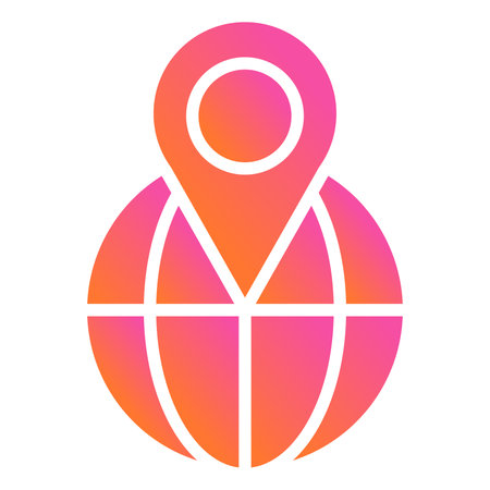 Location flat icon. Location vector illustration isolated on white. Location gradient style design, designed for web and app. Eps 10.のイラスト素材