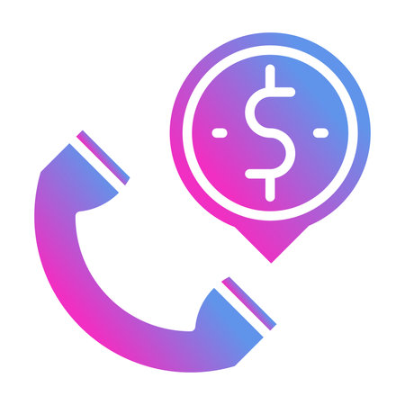 Phone with dollar sign flat icon. Phone with dollar sign gradient style design, designed for web and app. Eps 10のイラスト素材