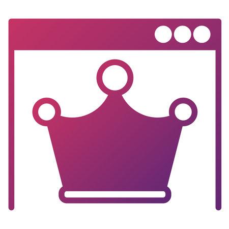 Crown flat icon. Browser vector illustration isolated on white. Browser gradient style design, designed for web and app. Eps 10.のイラスト素材