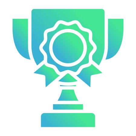 Trophy flat icon. Award gradient style design, designed for web and app. Eps 10のイラスト素材
