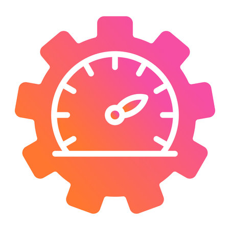 Speedometer flat icon. Speedometer gradient style design, designed for web and app. Eps 10のイラスト素材