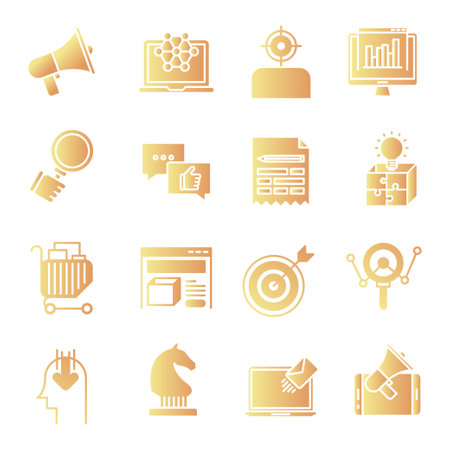Set of business and marketing icons. Vector illustration eps 10.のイラスト素材