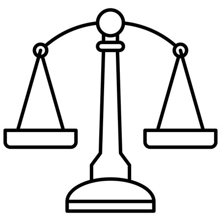 Scale icon, Law and Justice, vector illustration, flat design.のイラスト素材