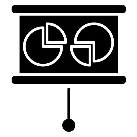 Presentation board icon. Simple illustration of presentation board icon for web design isolated on white backgroundのイラスト素材