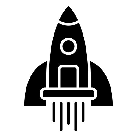 Rocket icon. Simple illustration of rocket vector icon for web design isolated on white backgroundのイラスト素材