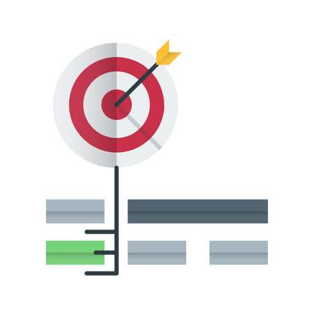 Target and arrow icon. Flat illustration of target and arrow icon for web designのイラスト素材