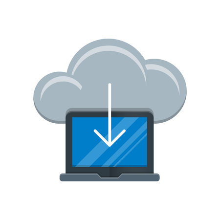 Cloud computing icon. Flat illustration of cloud computing vector icon for webのイラスト素材