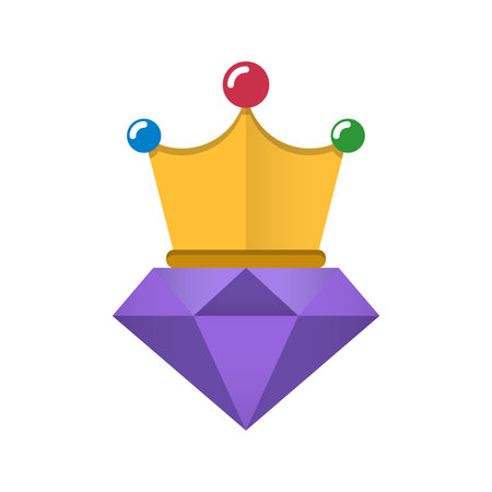 Diamond icon vector isolated on white background for your web and mobile app design, Diamond logo conceptのイラスト素材