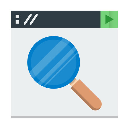 Search engine optimization icon. Flat illustration of search engine optimization icon for web designのイラスト素材