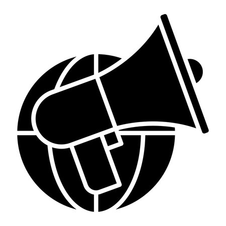 Megaphone icon. Simple illustration of megaphone vector icon for webのイラスト素材