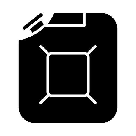 Jerrycan icon vector. A thin line sign. Isolated contour symbol illustrationのイラスト素材