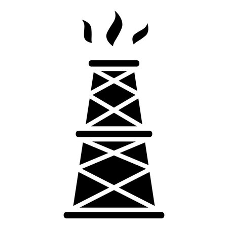 Oil rig icon. Simple illustration of oil rig vector icon for webのイラスト素材