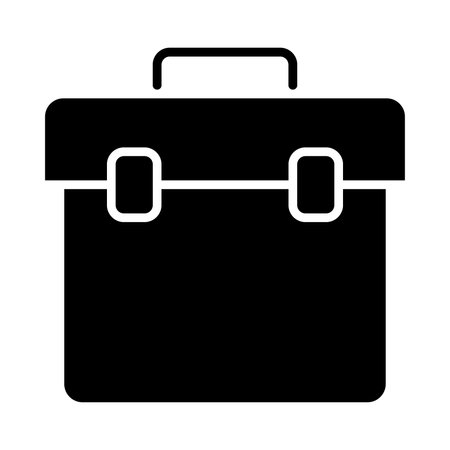 Briefcase solid icon. Case vector illustration isolated on white. Case glyph style design, designed for web and app. Eps 10のイラスト素材