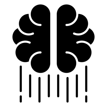 Brain rain icon. Simple illustration of brain rain vector icon for web design isolated on white backgroundのイラスト素材