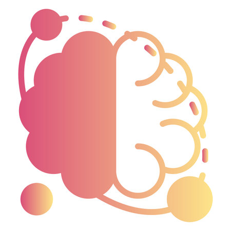 Human brain flat icon. Mental health gradient style design, designed for web and app. Eps 10のイラスト素材