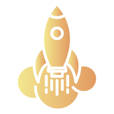 Rocket icon. Flat color design. Vector illustration. Stock image.のイラスト素材