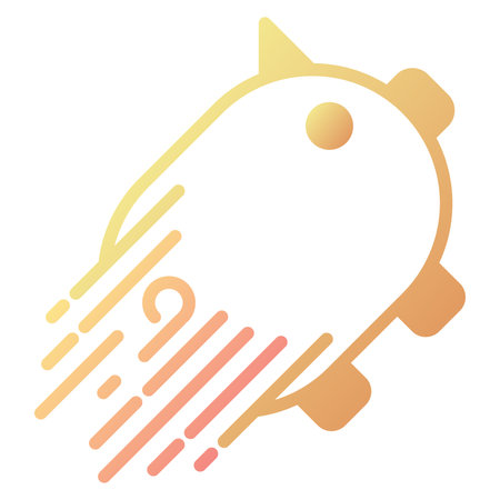 Falling meteorite flat icon. Meteorology vector illustration isolated on white. Meteorology gradient style design, designed for web and app. Eps 10のイラスト素材