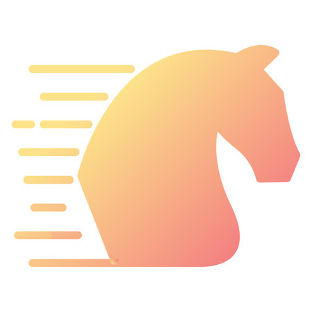 Horse flat icon. Equestrian sport gradient style design, designed for web and app. Eps 10のイラスト素材