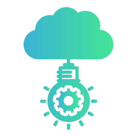 Cloud computing flat icon. Idea color icons in trendy flat style. Idea gradient style design, designed for web and app. Eps 10.のイラスト素材