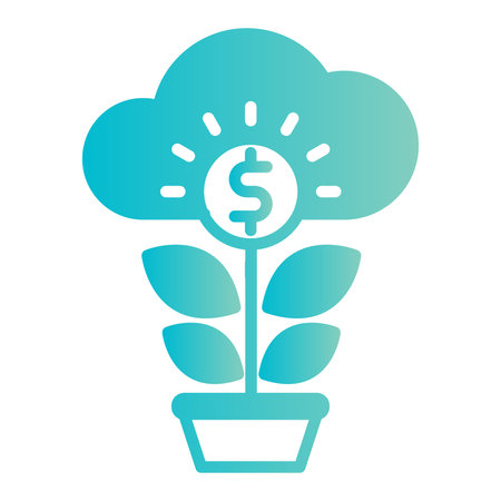 Money tree flat icon. Money tree gradient style design, designed for web and app. Eps 10のイラスト素材