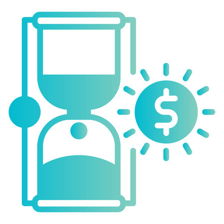 Time is money. Hourglass and dollar sign. Vector illustration.のイラスト素材