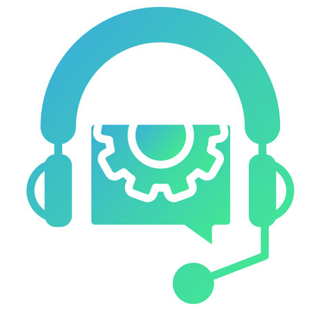Support flat icon. Call center color icons in trendy flat style. Headphones gradient style design, designed for web and app. Eps 10.のイラスト素材