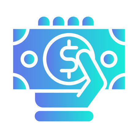Money exchange flat icon. Cash transfer gradient style design, designed for web and app. Eps 10のイラスト素材