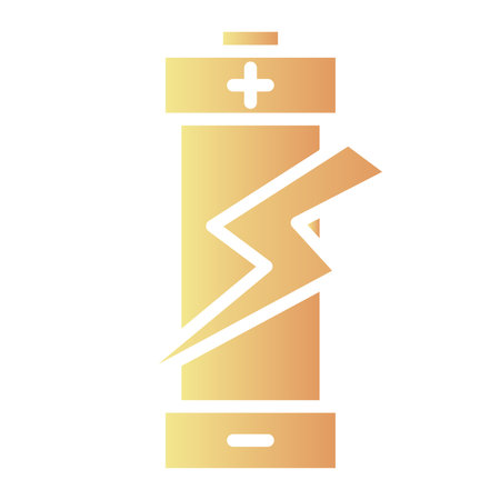 battery power isolated icon vector illustration design  yellow and gray colorsのイラスト素材