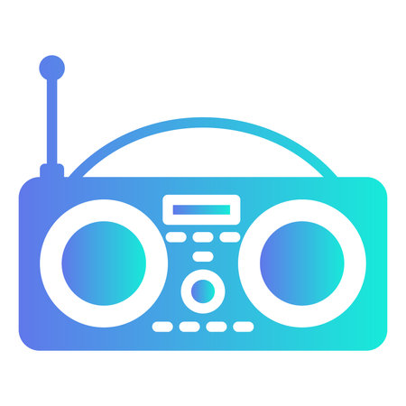 Radio flat icon. Radio color icons in trendy flat style. Radio gradient style design, designed for web and app. Eps 10.のイラスト素材